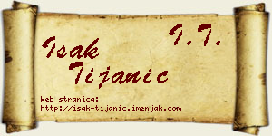 Isak Tijanić vizit kartica